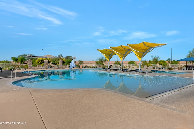 view of pool with a patio area