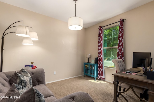 living room featuring carpet floors and plenty of natural light