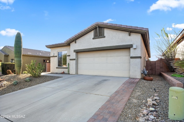 view of front of house featuring a garage