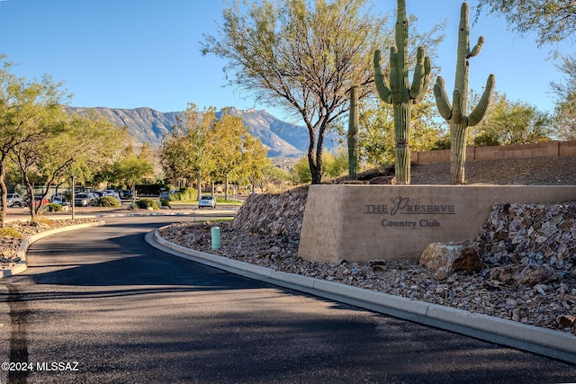 exterior space with a mountain view