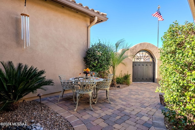 view of patio / terrace featuring outdoor dining area