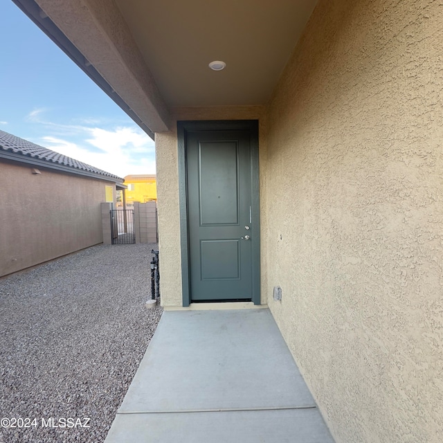 view of doorway to property