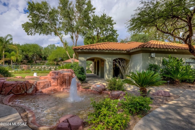 view of mediterranean / spanish house