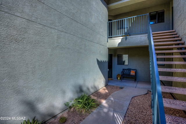 exterior space with a patio and a balcony