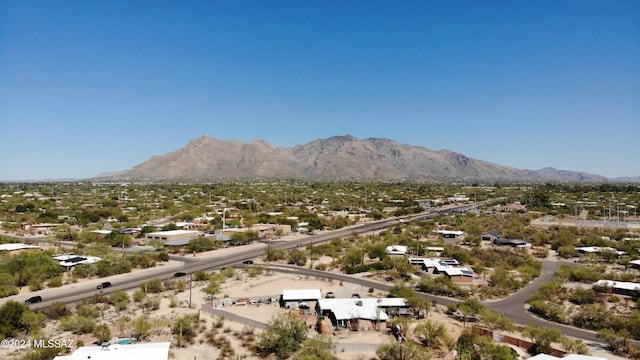 aerial view featuring a mountain view