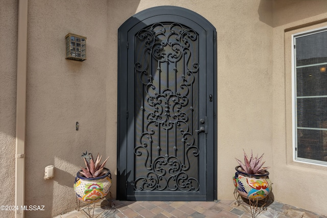 view of doorway to property