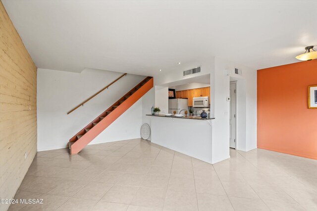 view of tiled living room