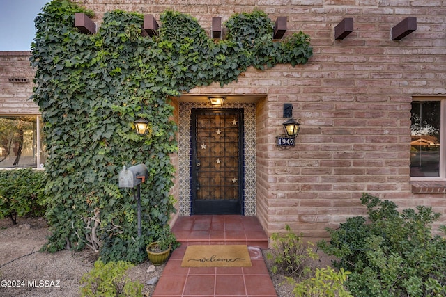 view of doorway to property