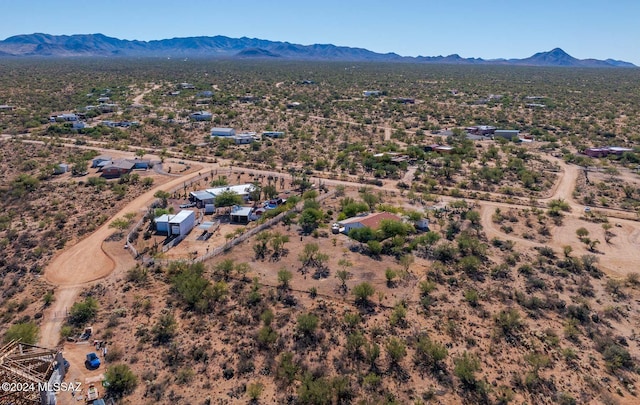 drone / aerial view with a mountain view