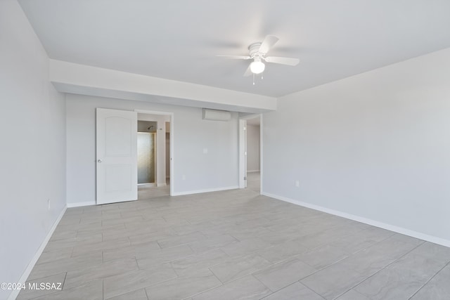 unfurnished room with ceiling fan