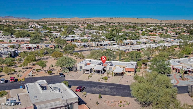 bird's eye view featuring a mountain view