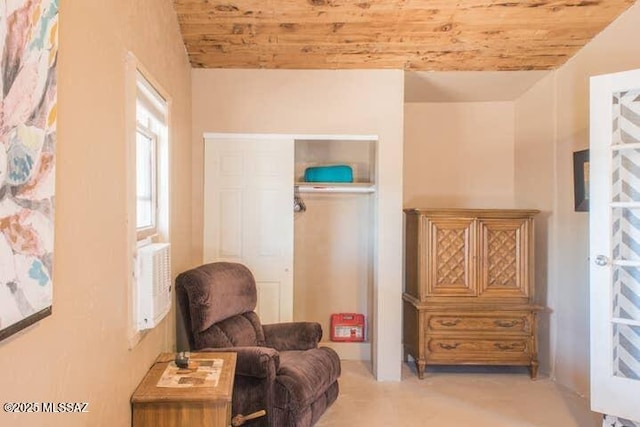 2112 E 18th St, Tucson, AZ 85719 - living area with lofted ceiling and wooden ceiling