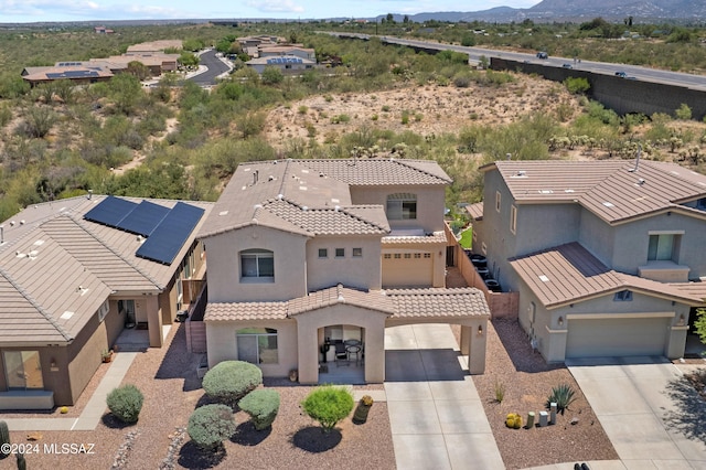 aerial view featuring a residential view