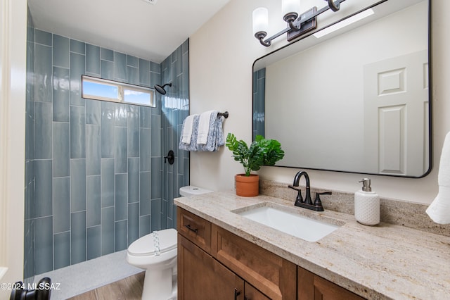 bathroom with toilet, separate shower and tub, and ceiling fan