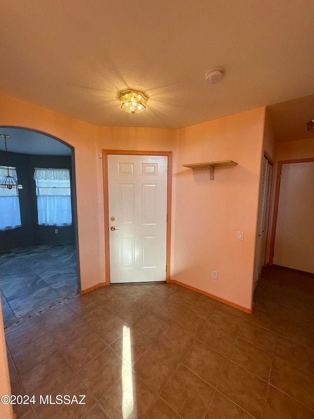 view of tiled entrance foyer