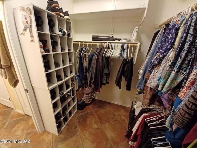 view of walk in closet