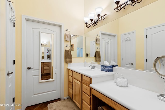 bathroom with vanity