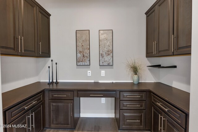 interior space featuring dark hardwood / wood-style flooring