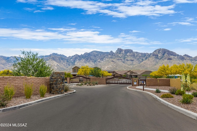 view of road featuring a mountain view