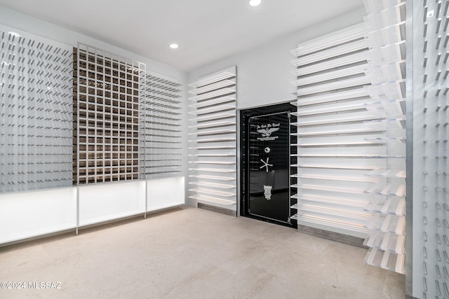 3569 E Secret Canyon Pl, Tucson, AZ 85718 - wine cellar with recessed lighting and tile patterned flooring