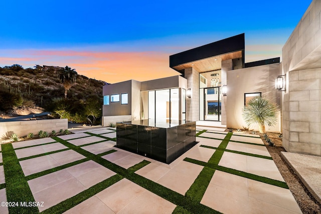 exterior space featuring an outdoor living space