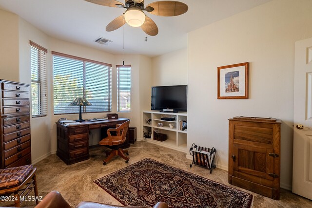 office with ceiling fan