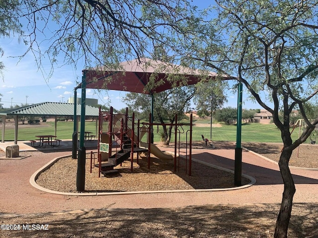 view of community jungle gym