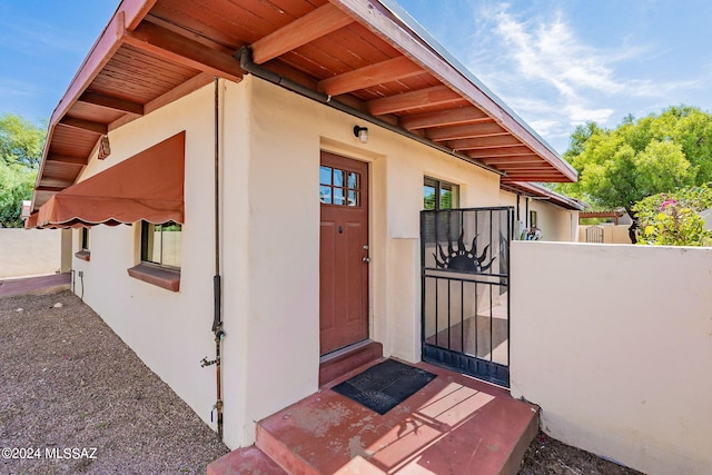 view of doorway to property