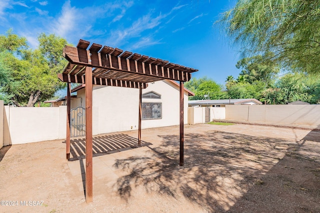 view of patio with a pergola