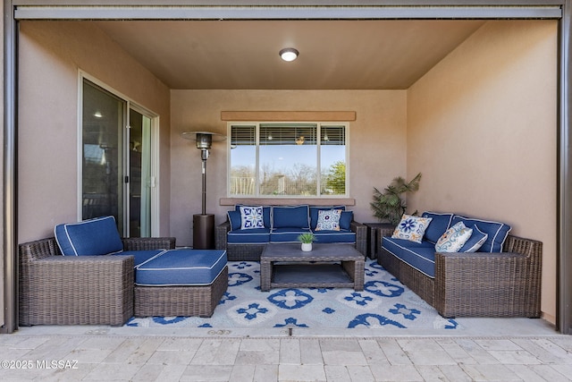 view of patio featuring outdoor lounge area