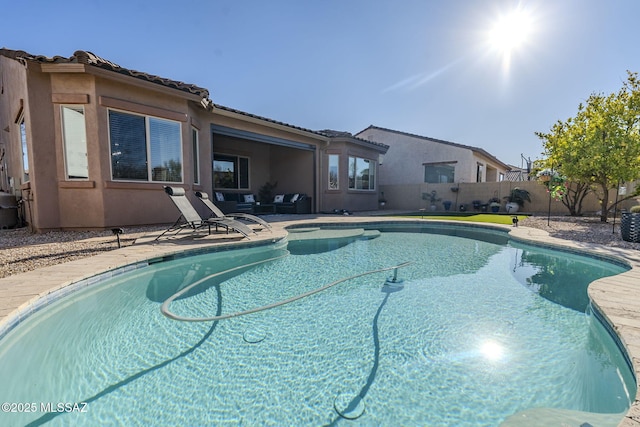 view of pool with a patio area