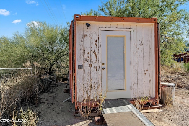 view of outdoor structure