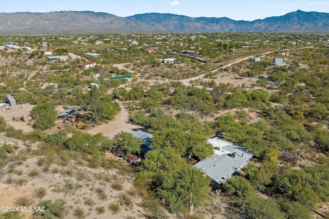 bird's eye view with a mountain view