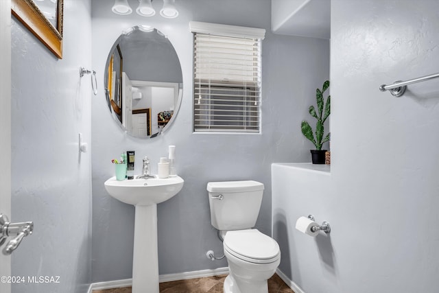 bathroom with sink and toilet