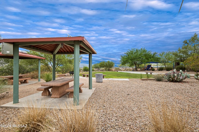 view of home's community with a gazebo