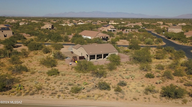 drone / aerial view with a mountain view