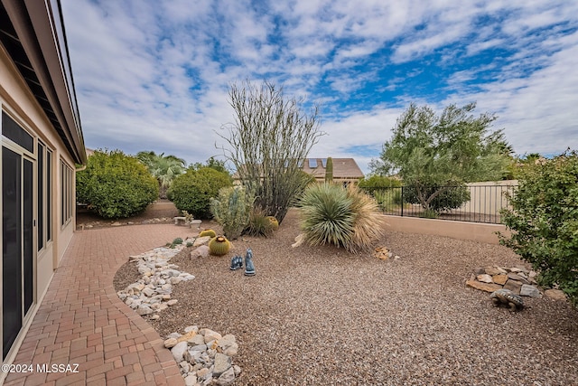 view of yard with a patio area