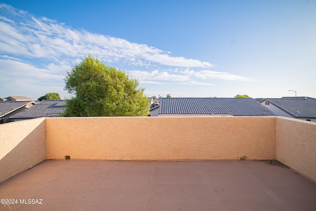 view of patio / terrace with a balcony