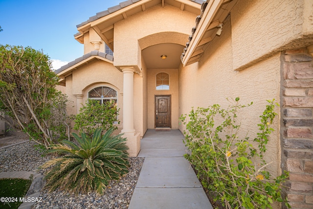 view of doorway to property