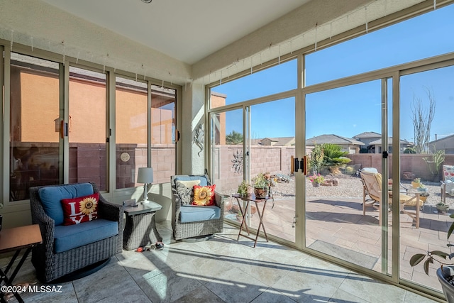 view of sunroom