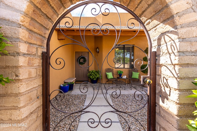 view of doorway to property