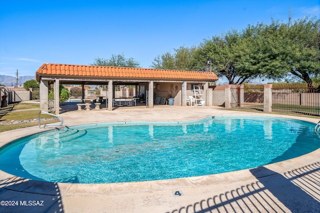 view of pool with a patio area
