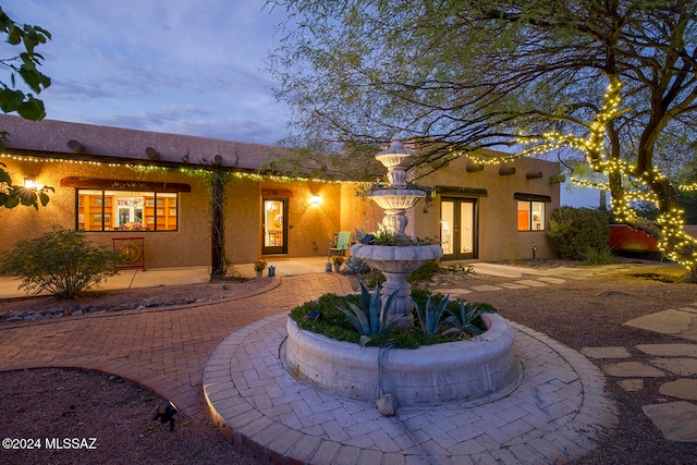 view of front of home with french doors