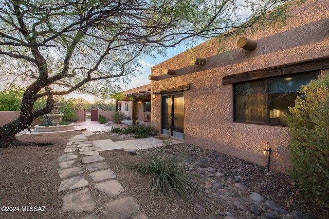 exterior space with a patio