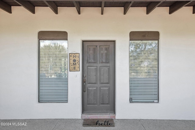 view of doorway to property