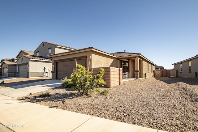 view of front of house featuring a garage