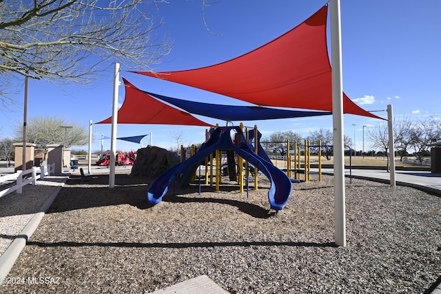 view of community jungle gym