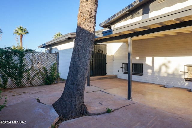 view of patio featuring central AC