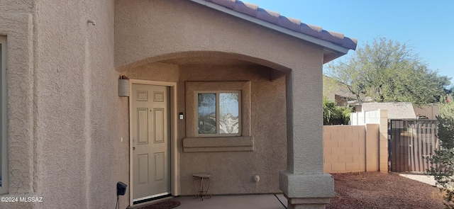 view of doorway to property