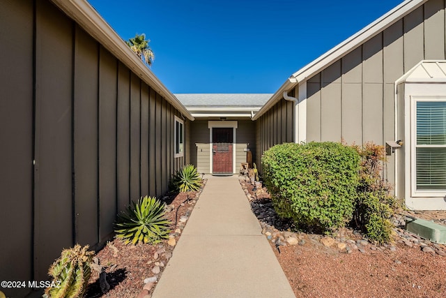 view of doorway to property